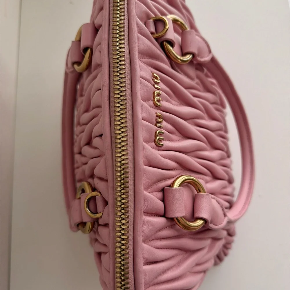 Authentic Miu Miu Matelasse Two-way Satchel Crossbody Handbag - Picture 7 of 16